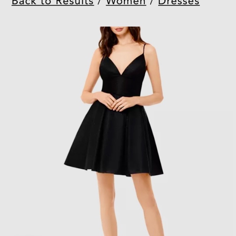 Bloomingdale's Aqua Black Cocktail/Formal Dress